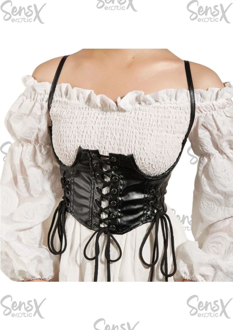 Corsé Sexy de Cuero PU – Estilo Gótico y Punk con Elegancia y Actitud