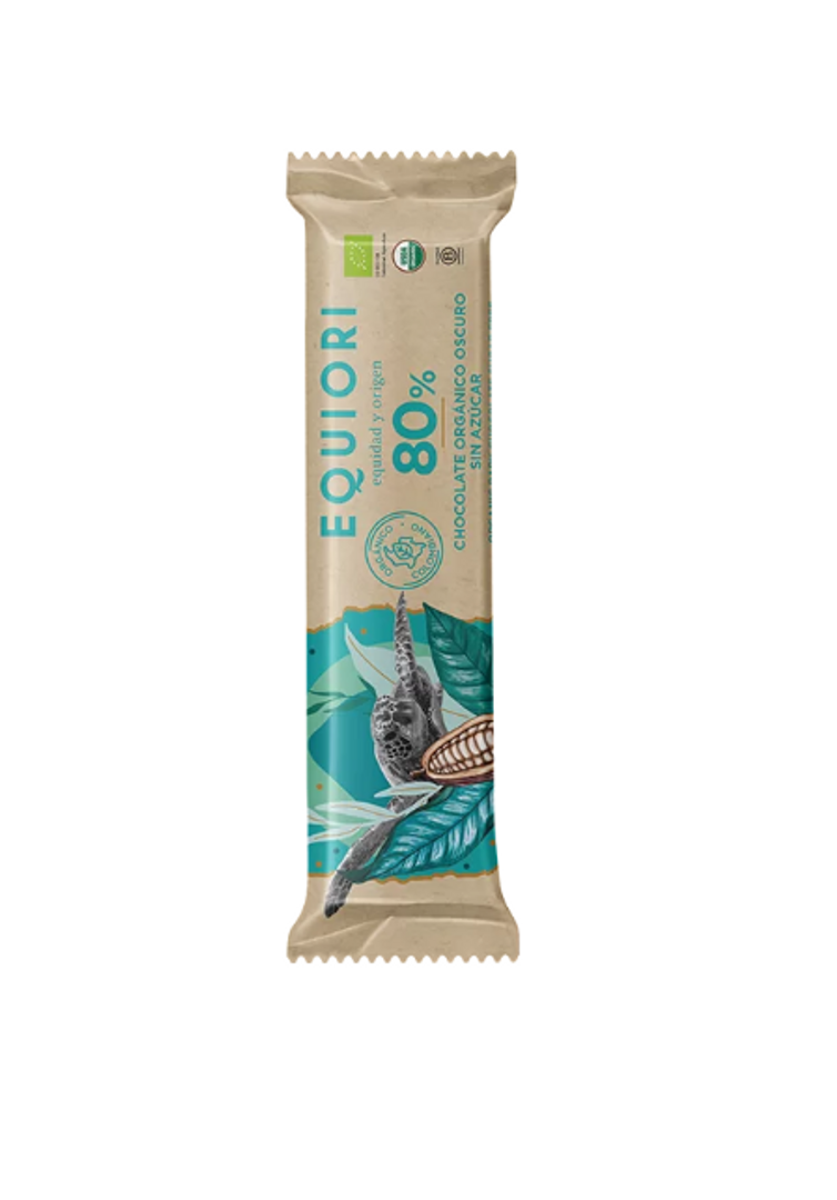 EQUIORI CHOCOLATE AL 80% X 11GR SIN AZUCAR