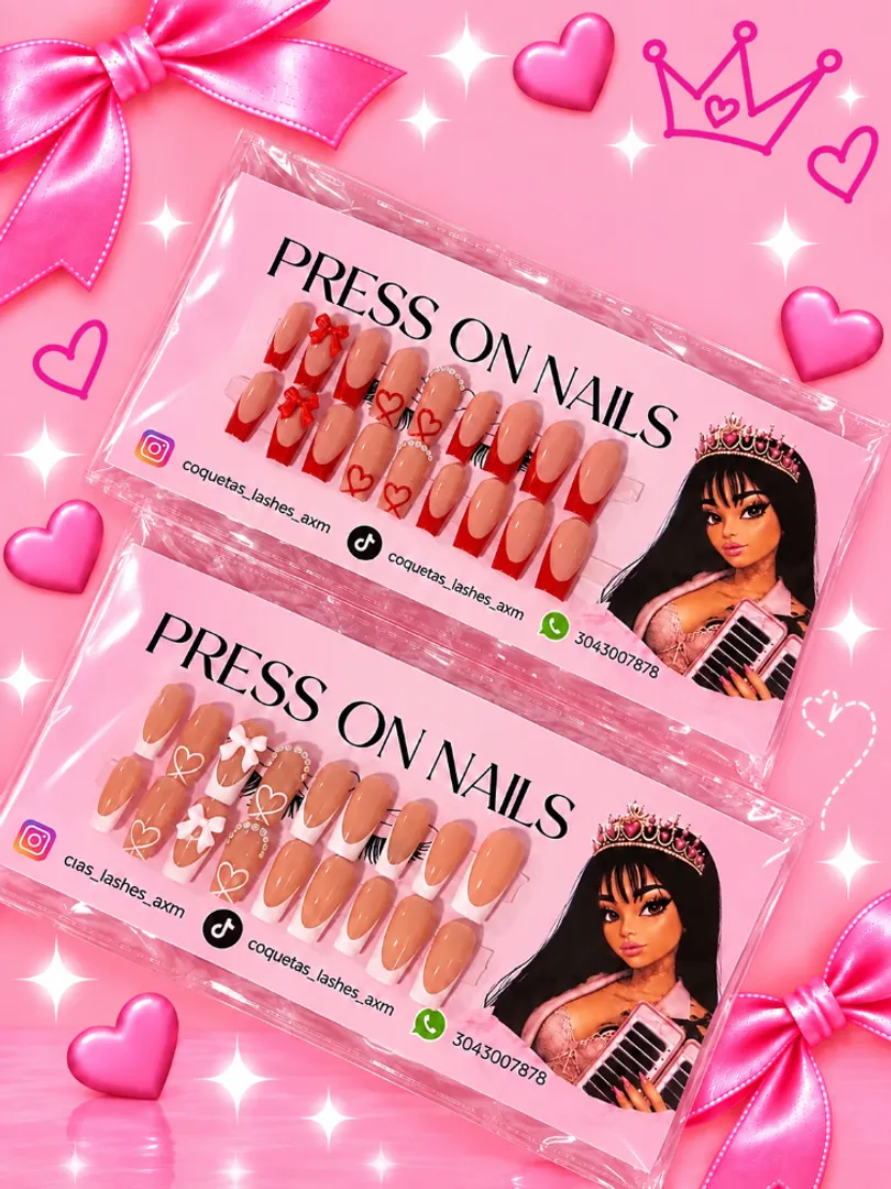 Uñas press on x24 unidades 