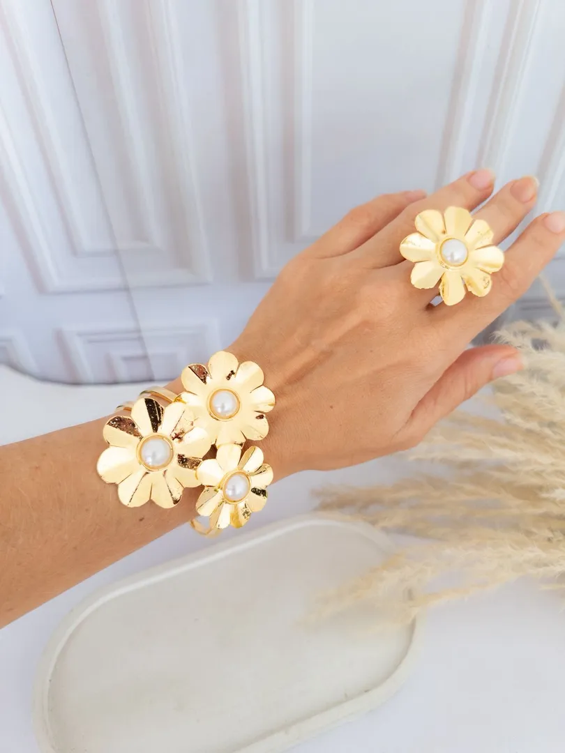 BRAZALETE FLOR PERLA - ITIEL