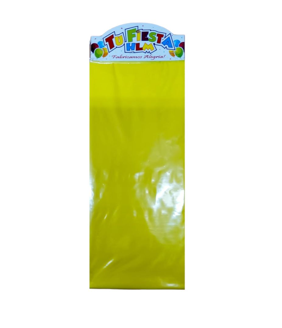 Mantel plastico amarillo