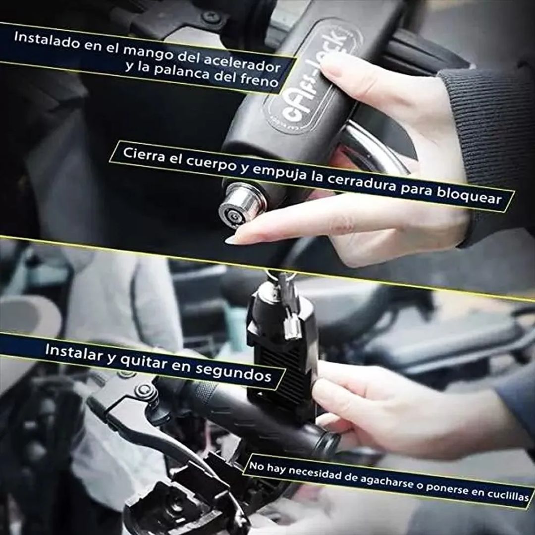CANDADO MANILLAR DE FRENO PARA MOTO CAPS LOCK