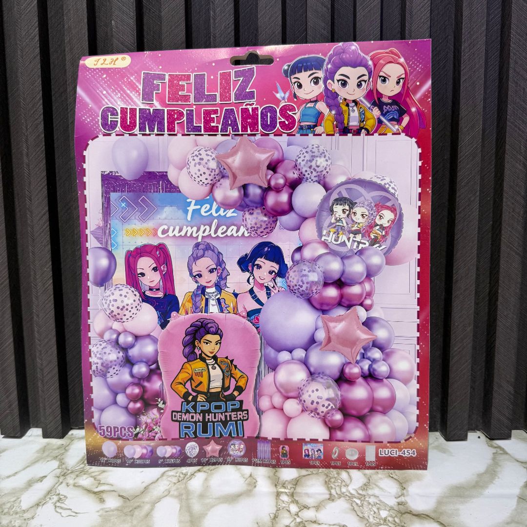 ARCO DE GLOBOS KPOP 72 PCS