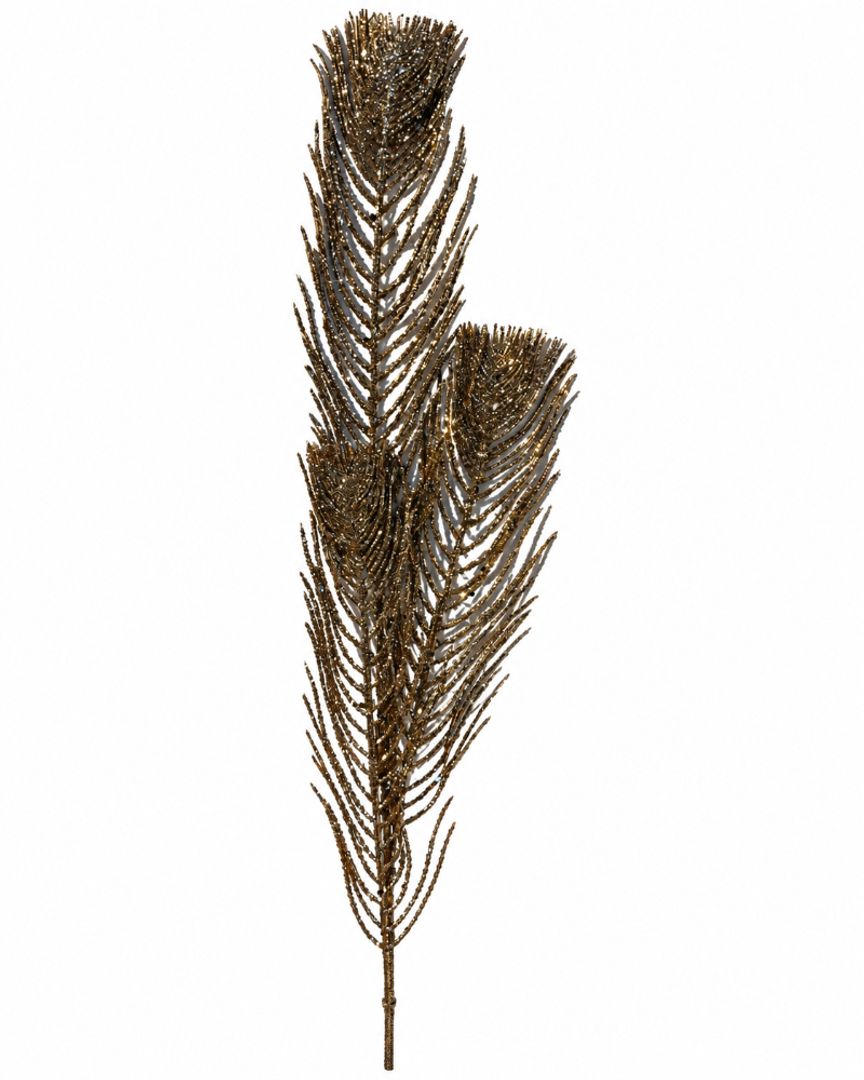 ESPIGA PLUMA CHAMPAN ESCARCHADO