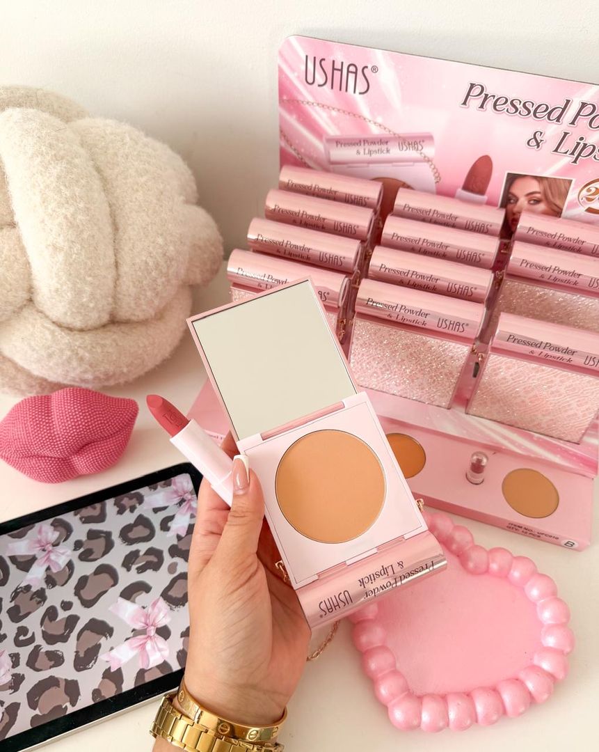 Polvo compacto con labial 