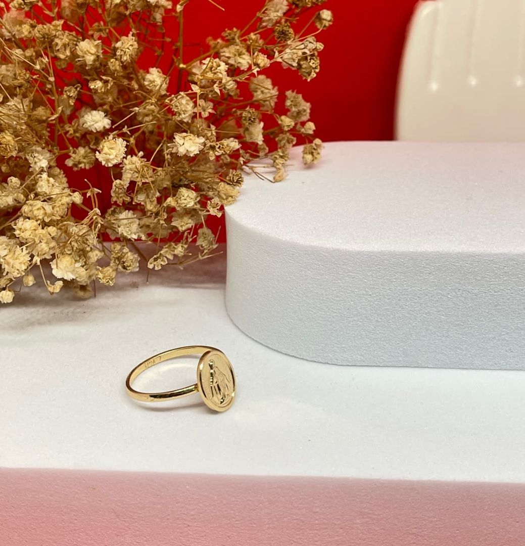 Anillo delgado virgen milagrosa