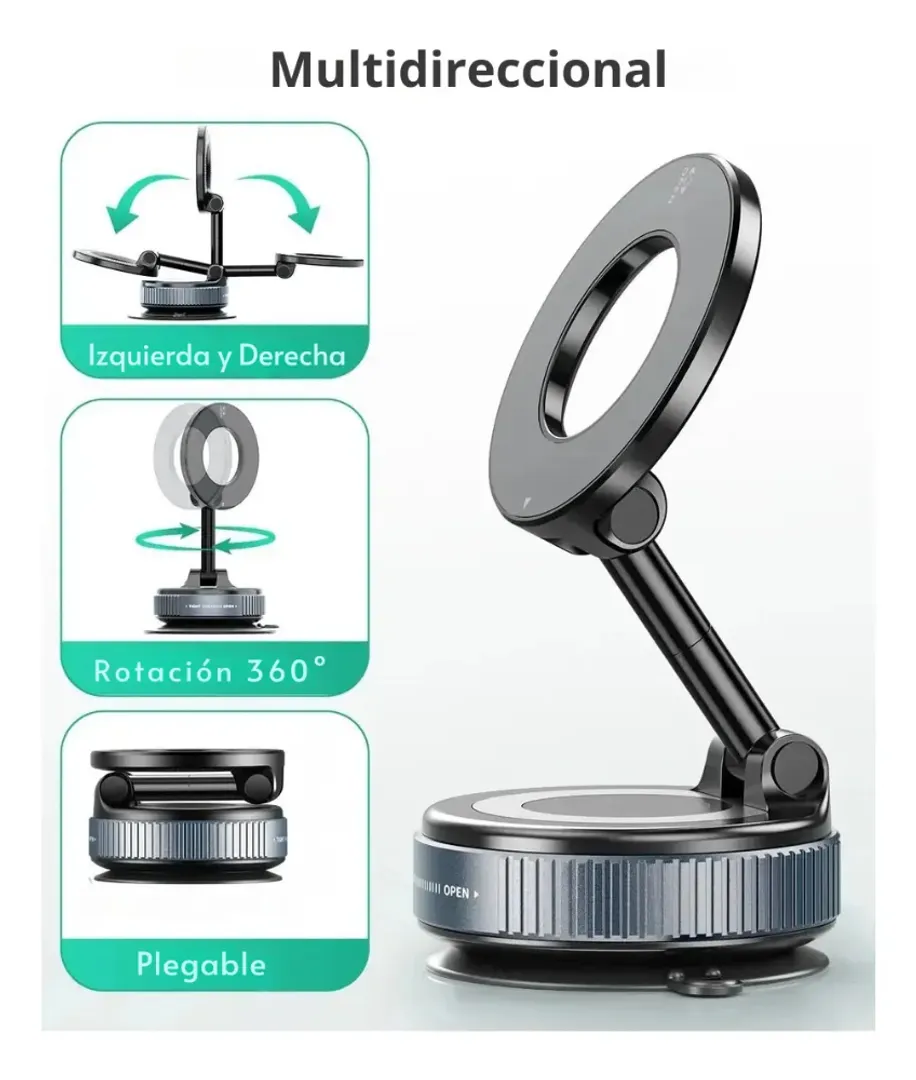 SOPORTE MAGNETICO DE TELEFONO VACUMM SUCTION