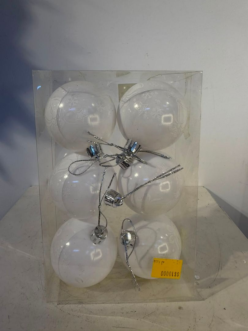 BAMBALINA X 6 BLANCA CON FIGURA DORADA 6 CM