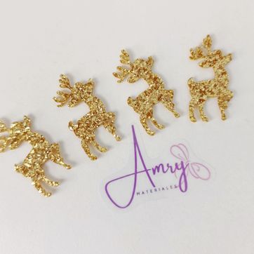 Imagen del producto Reno 3.5x2cm Dorado Glitter