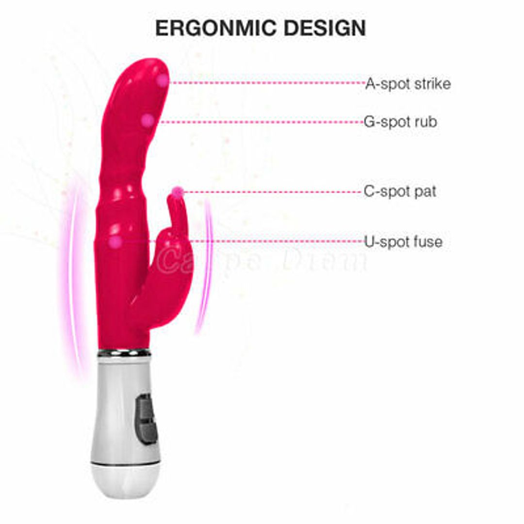 VIBRADOR CON ESTIMULADOR DE CLÍTORIS G POINT BATERIAS