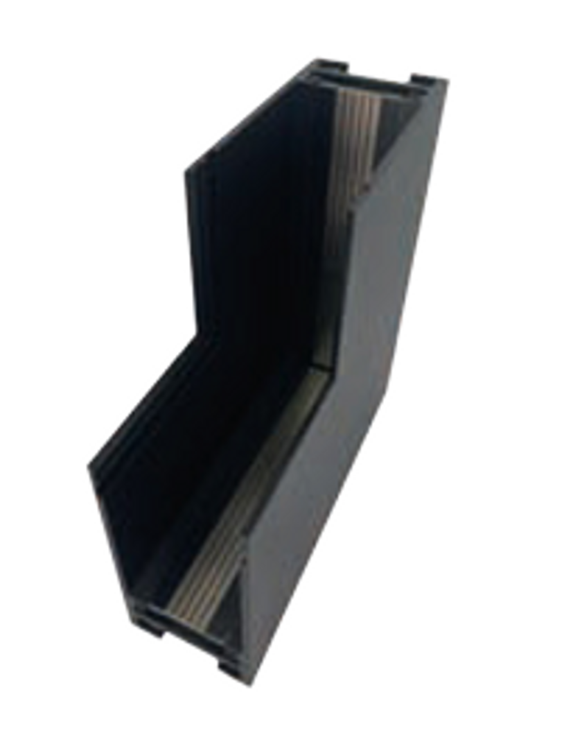 UNION OUTTER CORNER CHASIS NEGRO PARA RIEL MAGNETICO