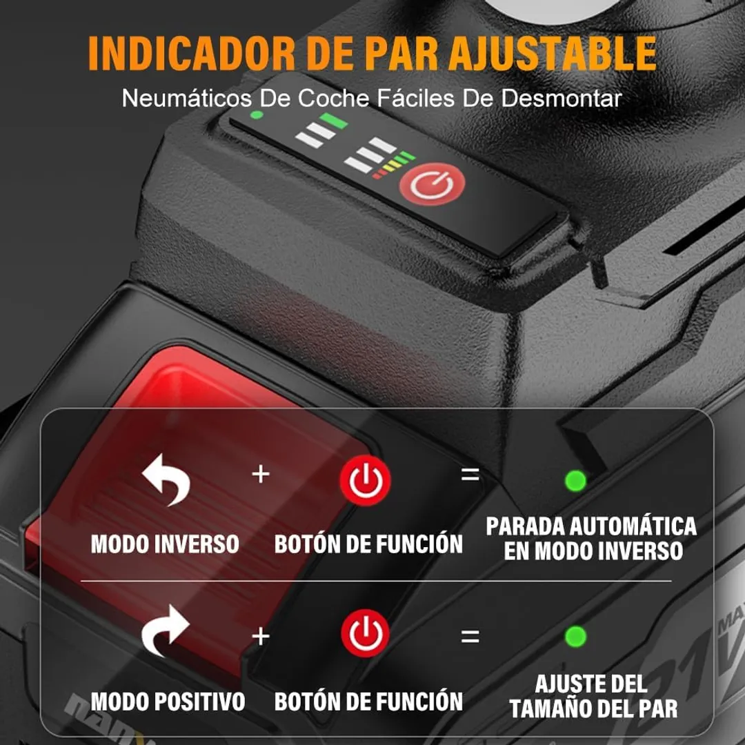 TALADRO DE IMPACTO NANWEI INALAMBRICO DOBLE BATERIA 20V