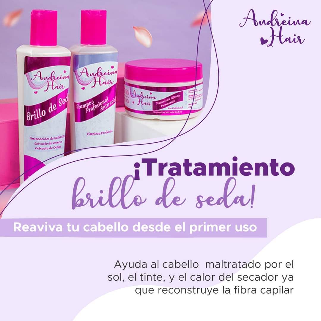 Brillo de Seda kit keratina para niñas “Andreina Hair”