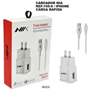 Imagen del producto CARGADOR 105-6 IPHONE