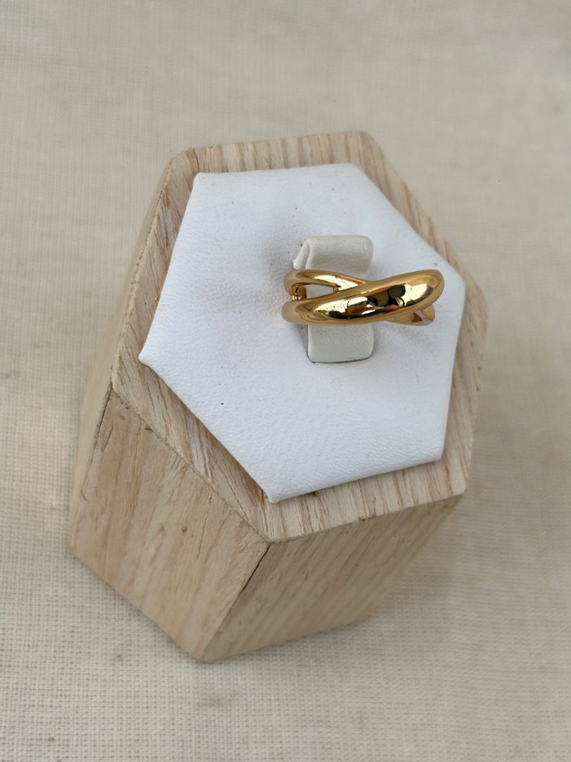 Anillo doble dorado 