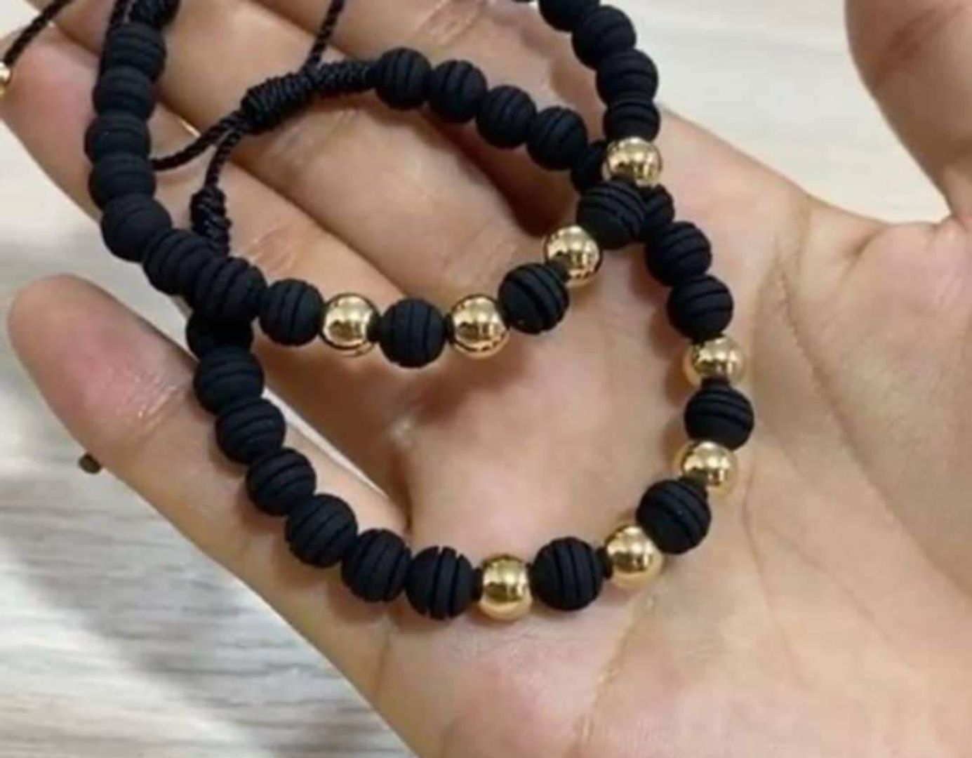 Par pulseras duo neopreno y balin 6mm