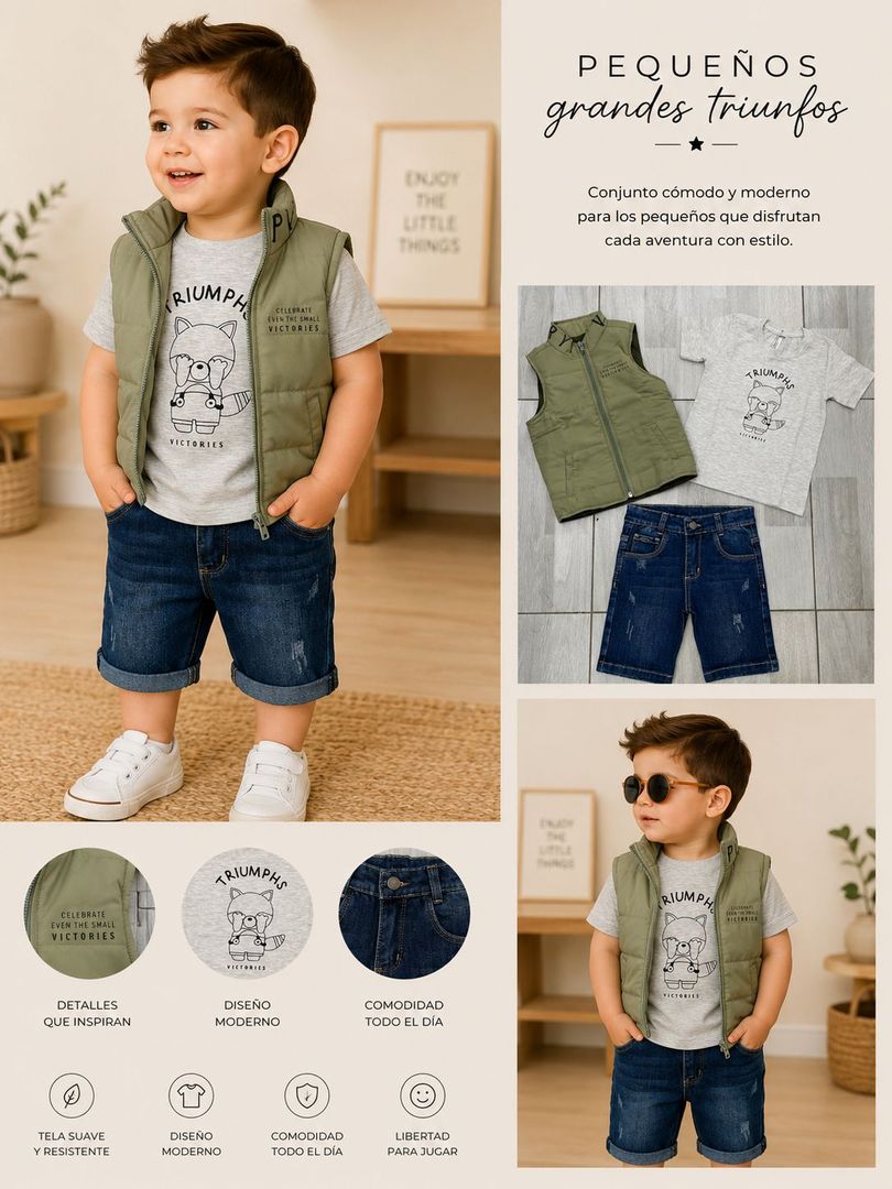 Conjunto bermuda bebito