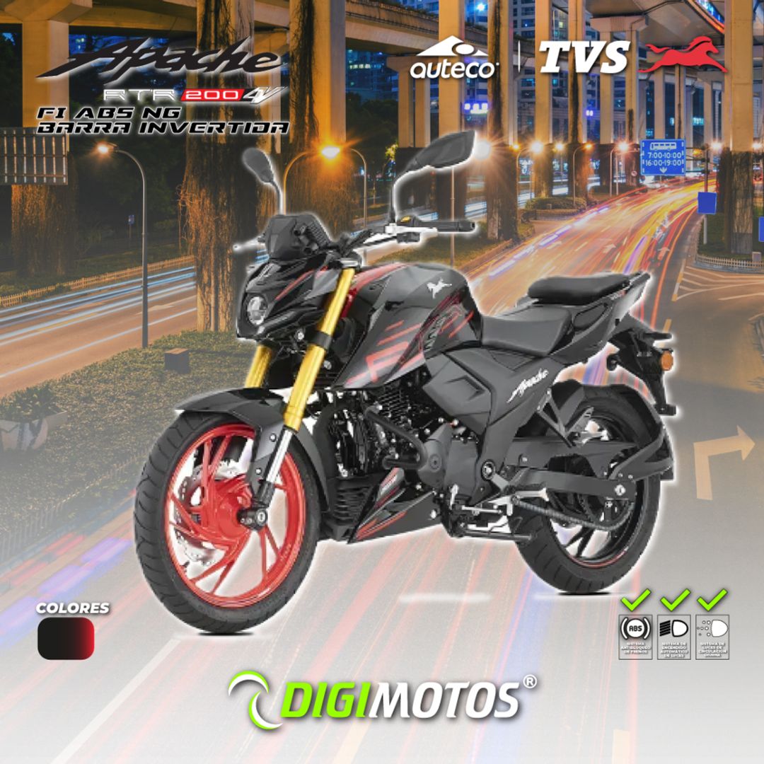 TVS APACHE 200 FI ABS NG Barra Invertida