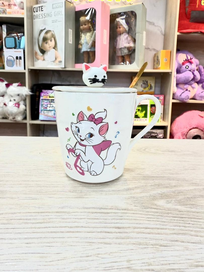 MUG TAPA CERÁMICA GATA MERY