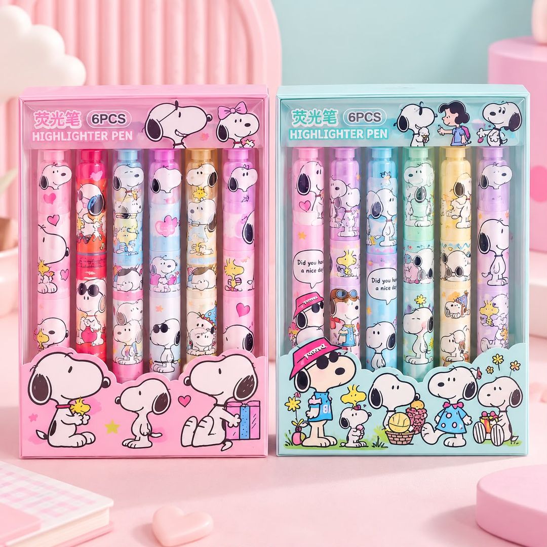 Resaltadores Snoopy x 6