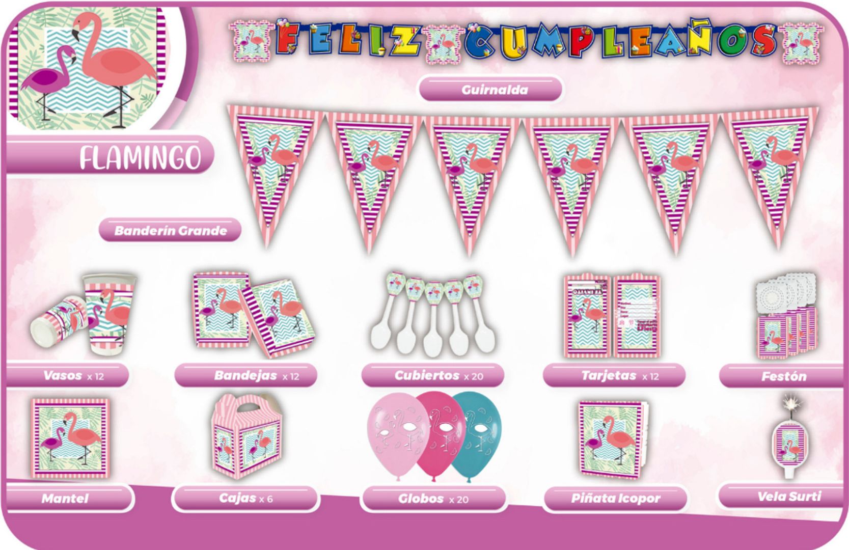 DECORACIÓN FLAMINGO