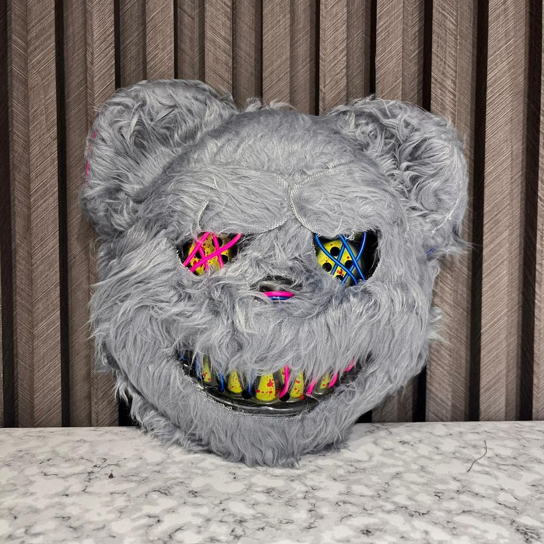 MASCARA DE PELUCHE DOBLE LUZ