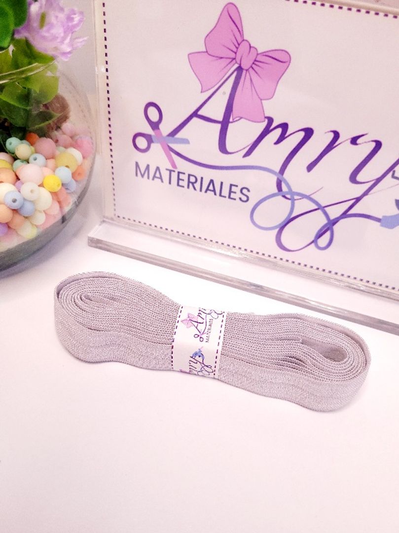 Sesgo Satinado Plateado 1.5cm 