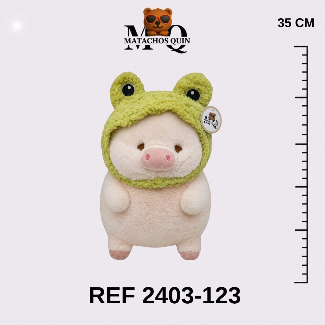 CERDITO CON CAPUCHA DE RANA