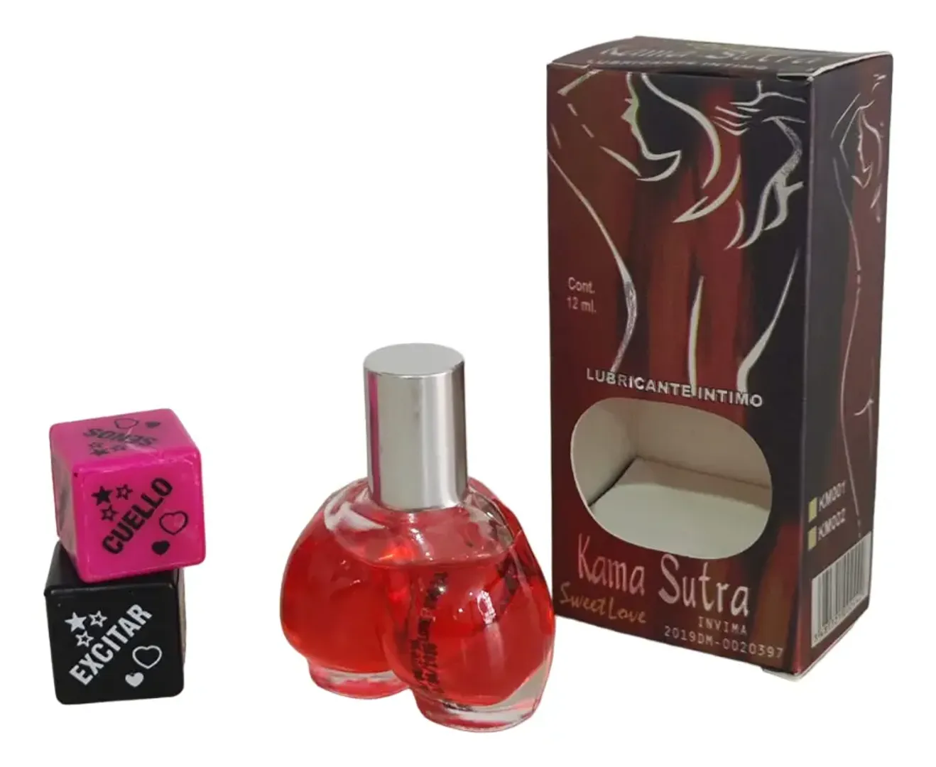 LUBRICANTE DE SABORES KAMA SUTRA SWEET LOVE 12 ML CON DADOS EROTICOS