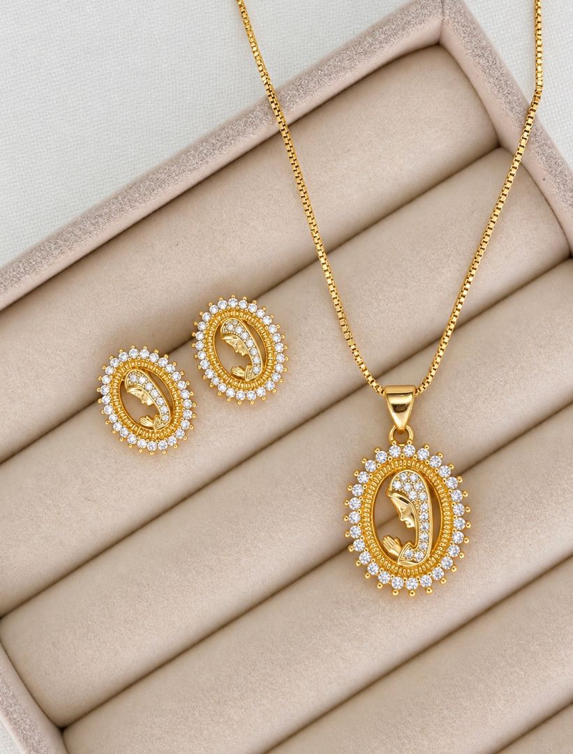 Cadena set topo virgen maria 
