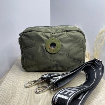 Bolso verde militar, beige, gris y negro  - imagen 1