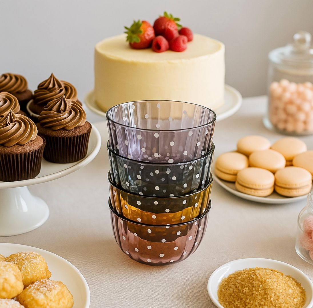 Compotera Vidrio Labrado 