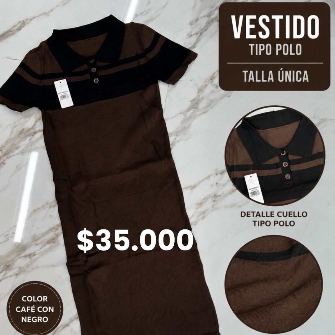 Vestido mujer color cafe