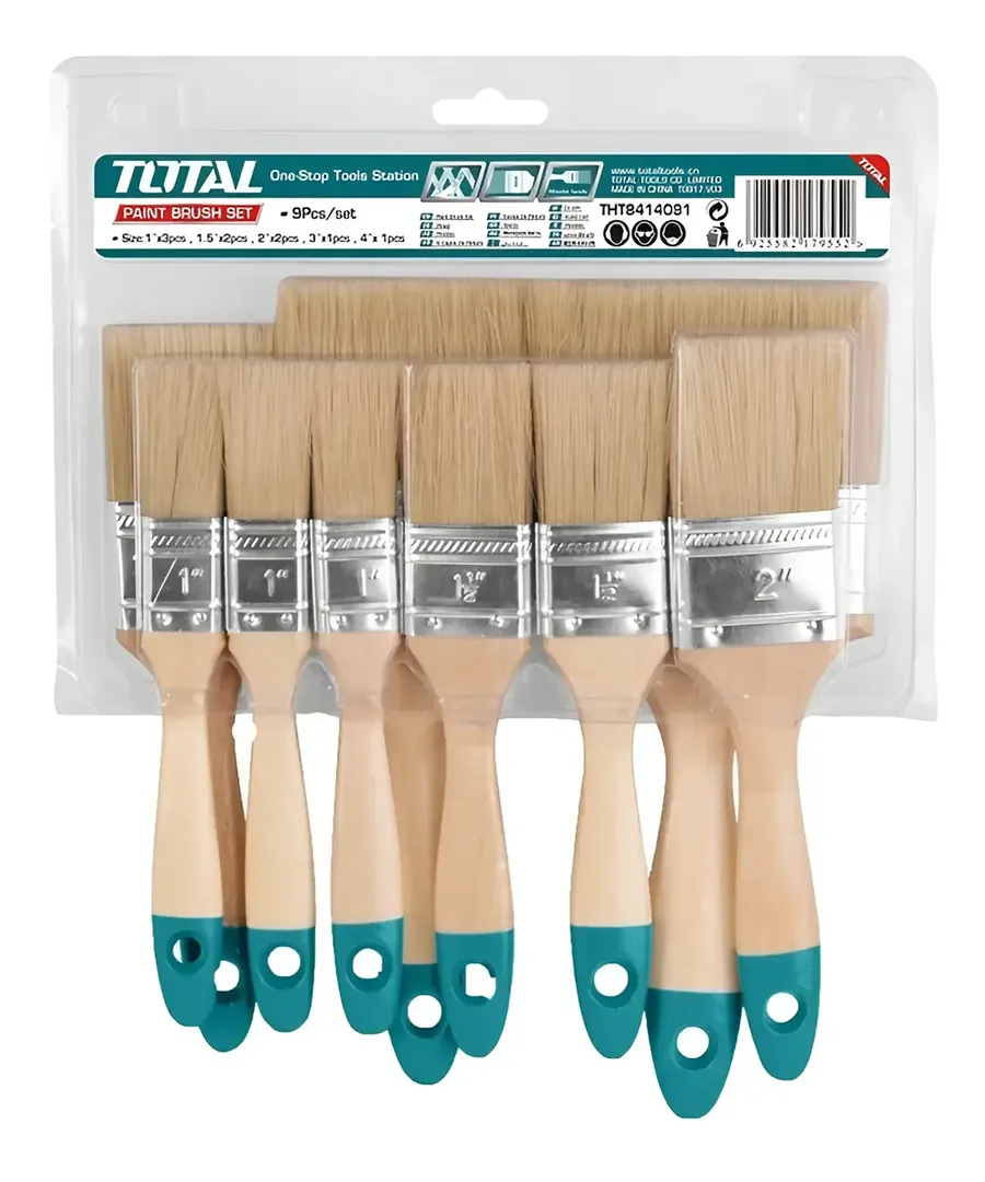 Brocha M/madera Set 9 Piezas