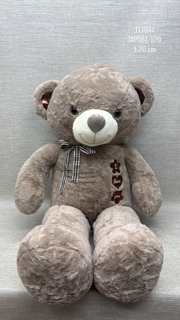 OSO PATAS LARGAS BORDADO CON MOÑO DE 1.20 CM 