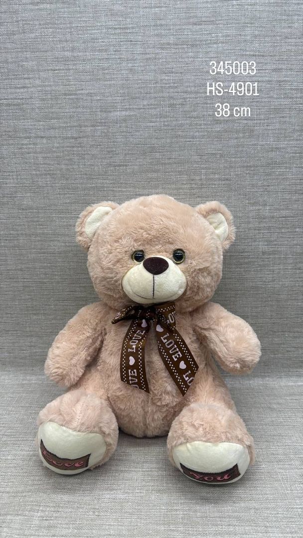 OSO CON MOÑO ESTAMPADO "LOVE" 38 CM