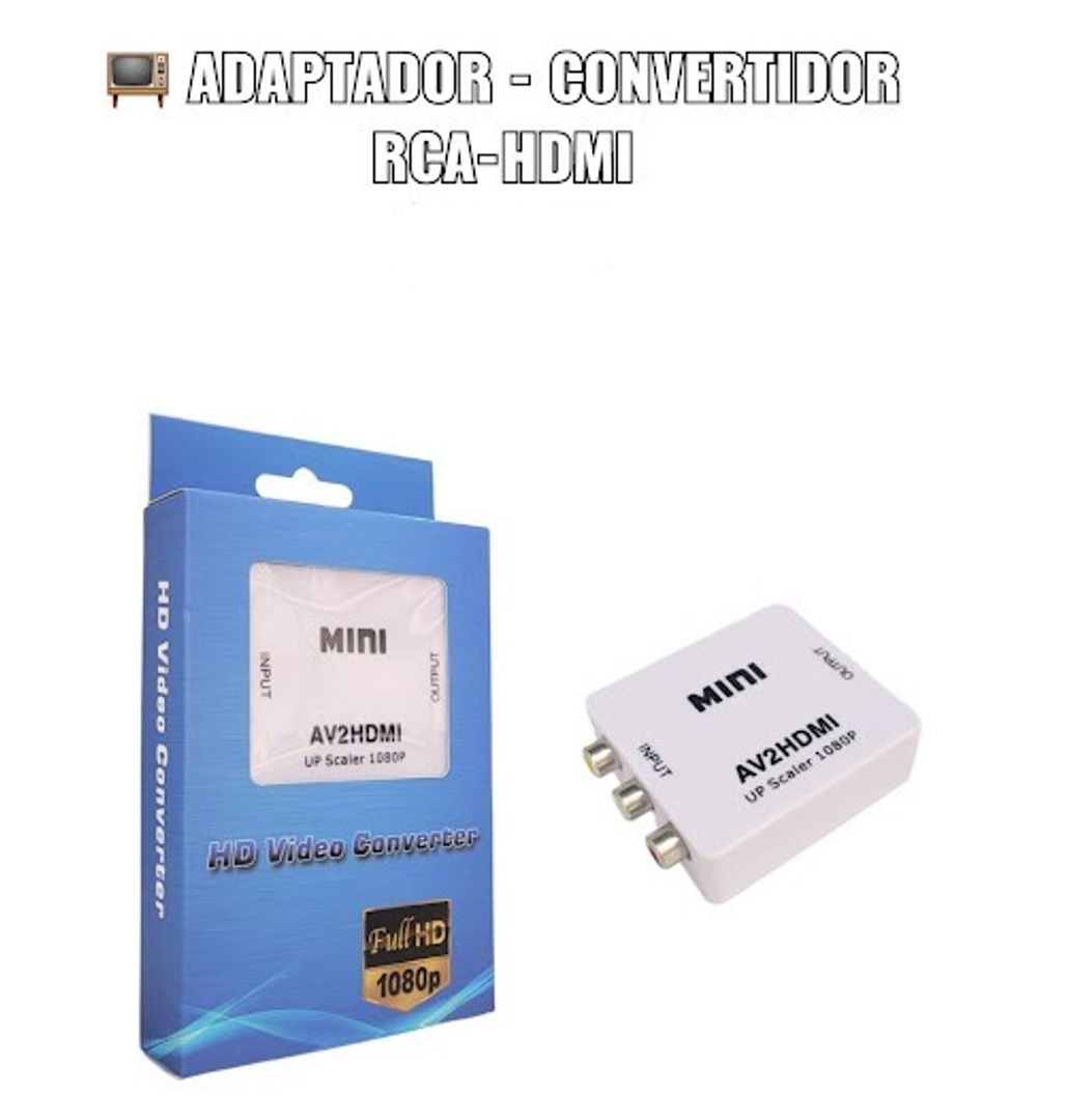 ADAPTADOR CONVERTIDOR RCA-HDMI