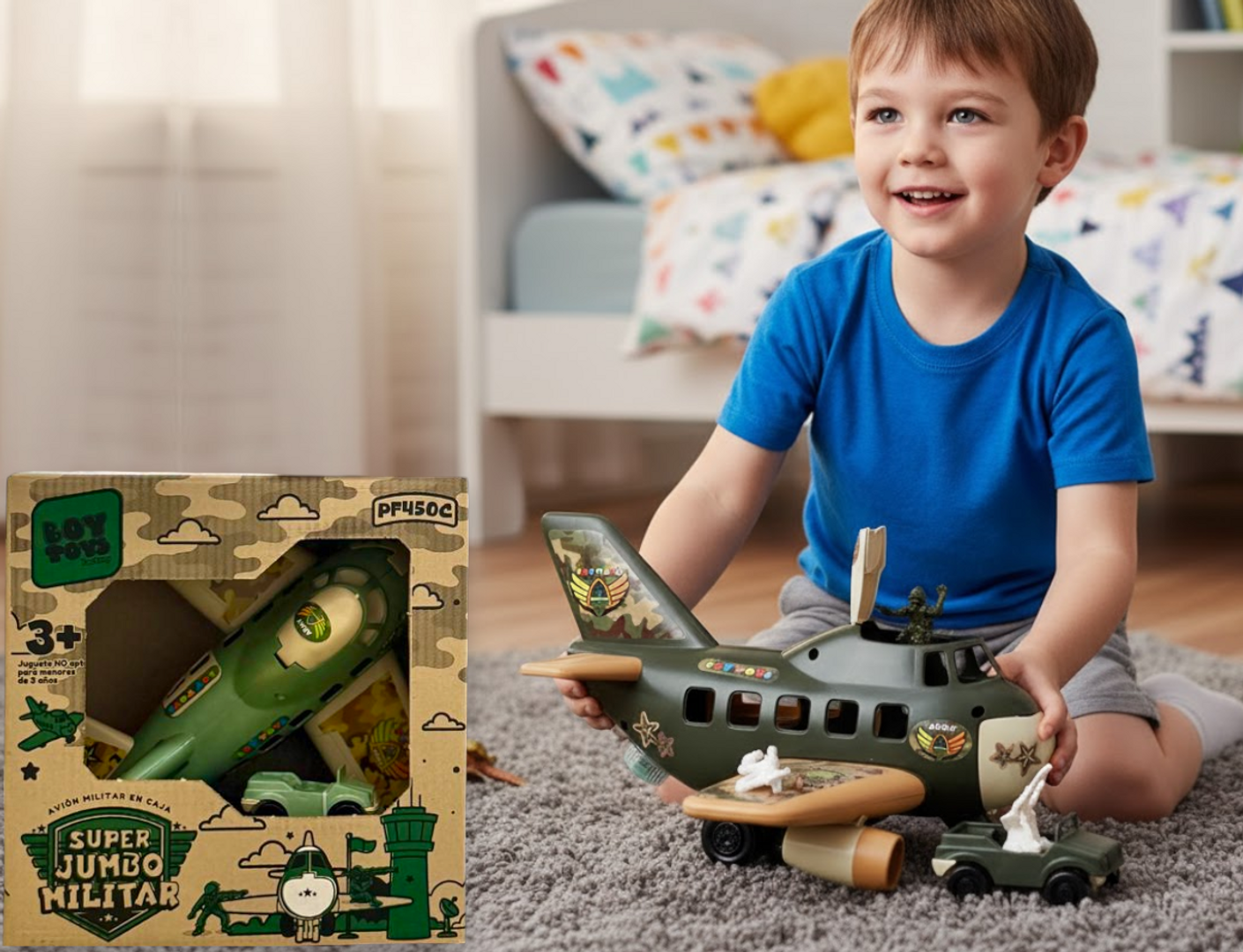 AVION MILITAR EN CAJA-BTOY