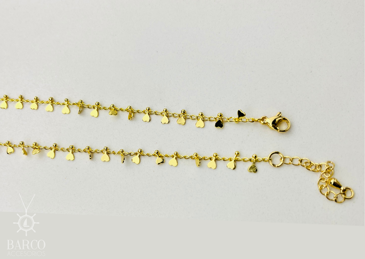 Choker glam corazones