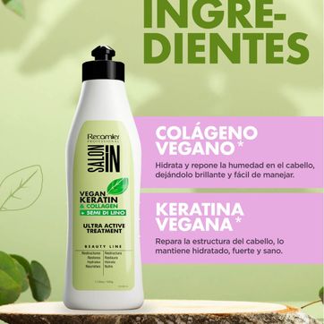 Imagen del producto Tratamiento Vegan Keratin Collagen UltrActive 500ML con Enjuague 