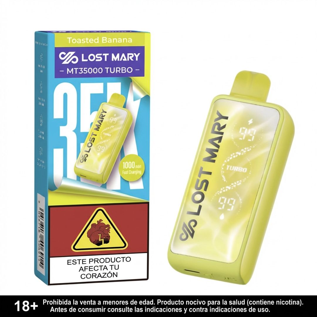 Lost Mary Toasted Banana 35.000 Puffs Mt Turbo