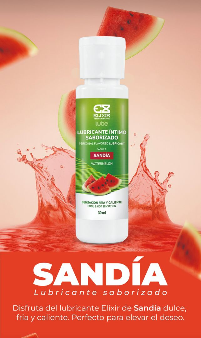 Lubricante Saborizado Sandía Elixir x 30 ML