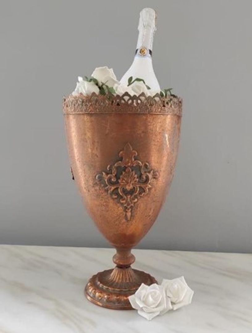 Florero metal rose gold