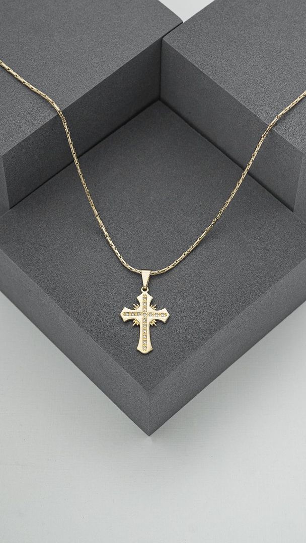 D cruz sagrada cristal 