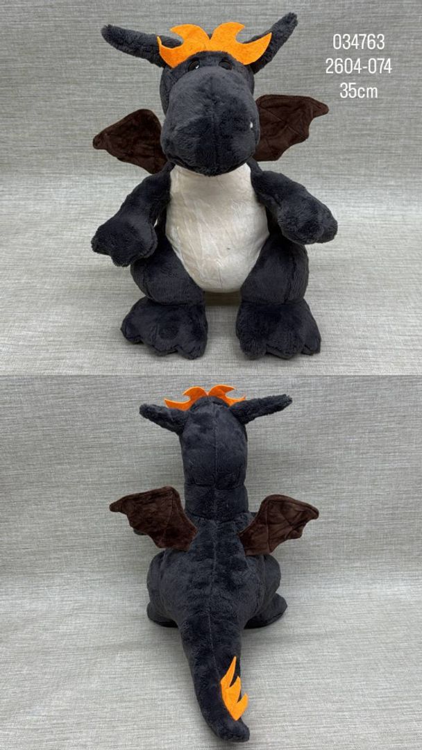 DRAGON GRIS 35 CM 
