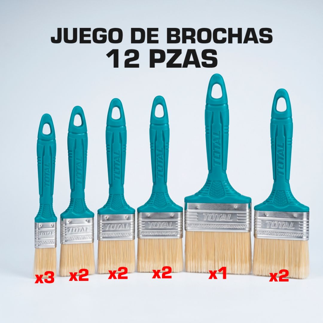 JUEGO DE BROCHAS 12 PIEZAS 