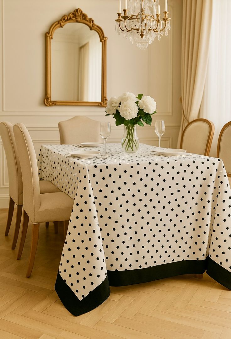 Mantel Lino Dots
