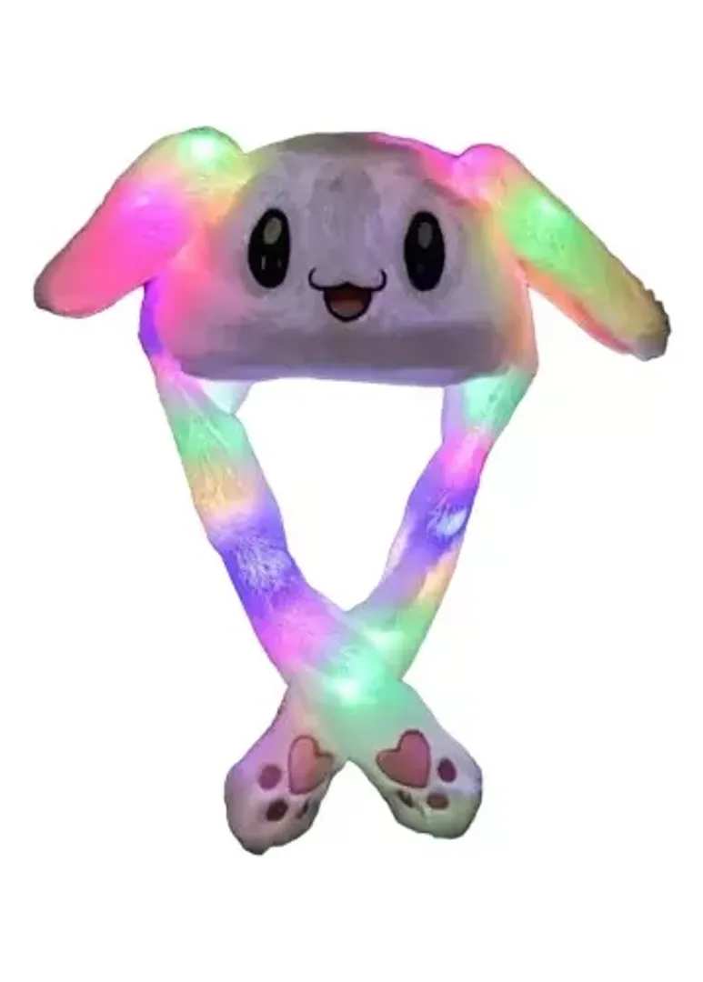 GORRO PELUCHE MOVIMIENTO OREJAS LUCES