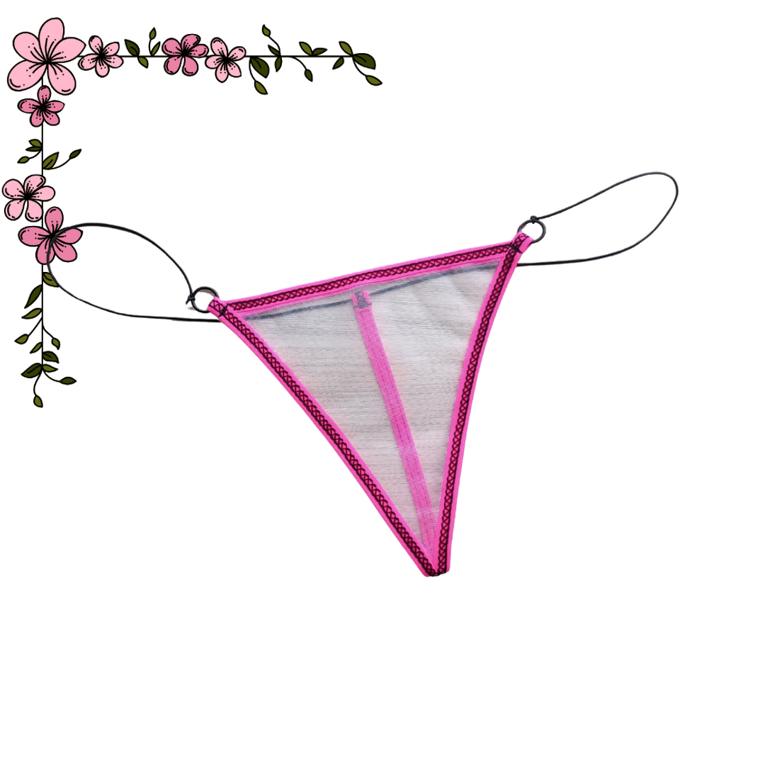 Tanga hilo en velo blanco 