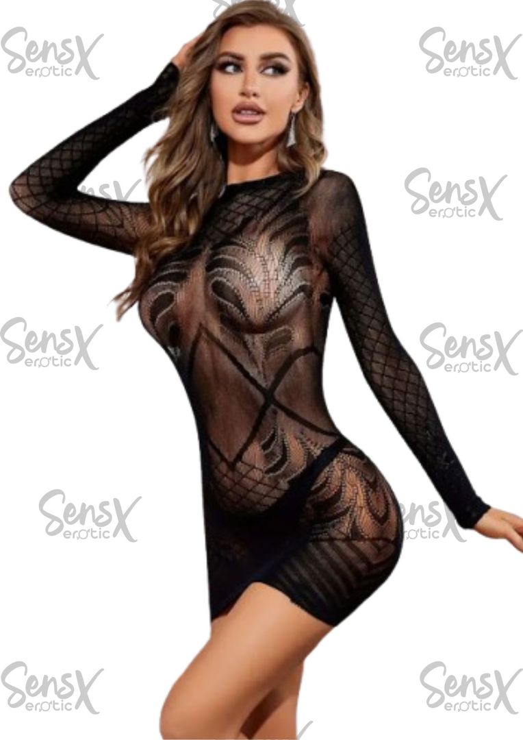 VESTIDOS DE MALLA MANGAS LARGAS